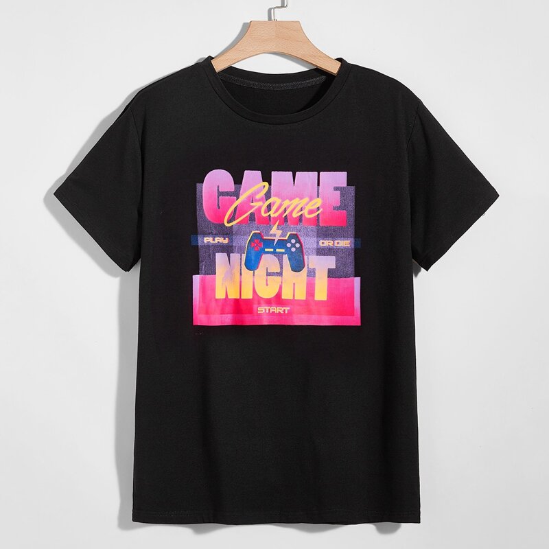 

Guys Letter Graphic Tee, Black