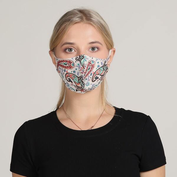 

Paisley Pattern Face Mask, Multicolor