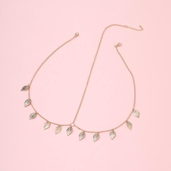 

Leaf Pendant Hair Accessory, Gold