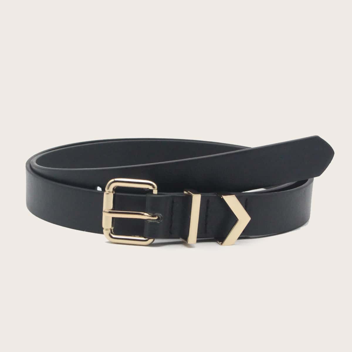 

Square Buckle Belt, Black