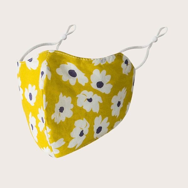 

Защитная маска с цветочным узором, Жёлтые