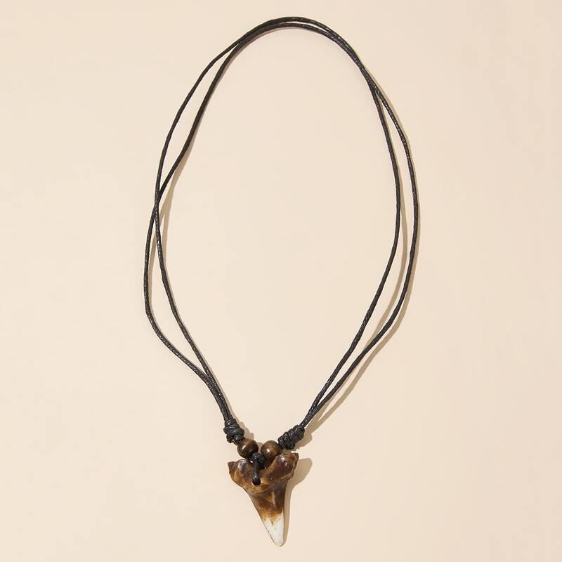 

Simple Pendant Necklace, Brown