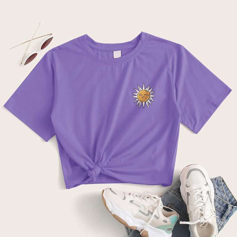 

Sun Graphic Tee, Violet purple