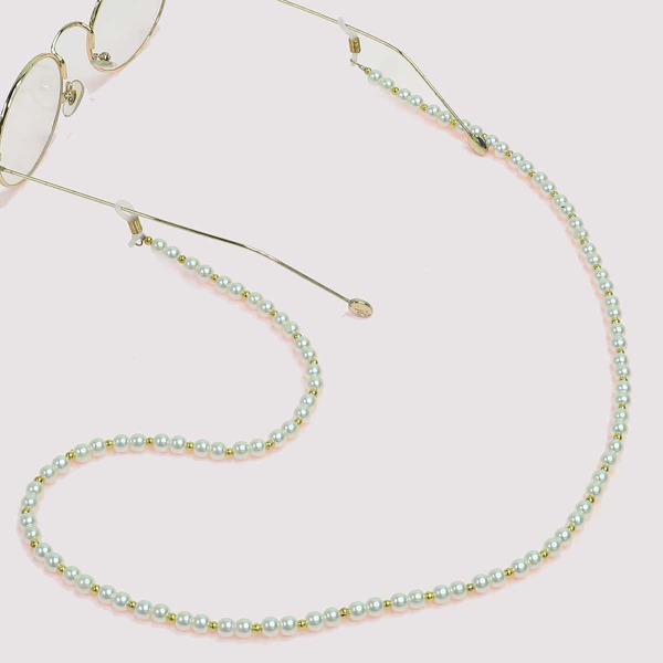 

Faux Pearl Beaded Charm Glasses Chain, Gold