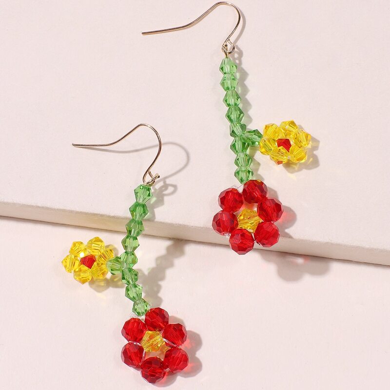 

Crystal Floral Drop Earrings, Multicolor