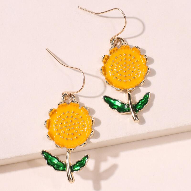 

Sunflower Drop Earrings, Yellow