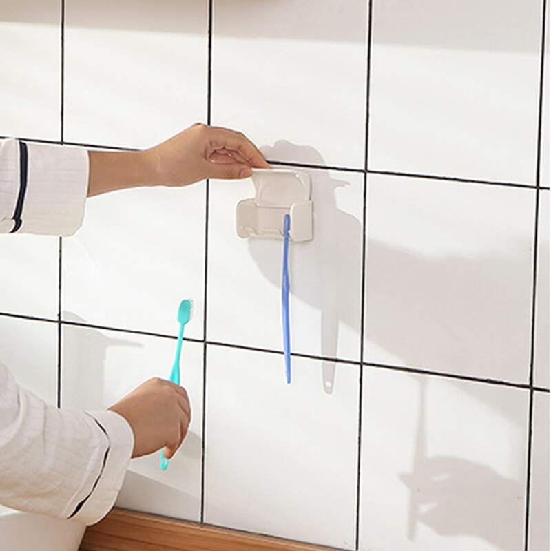 

Wall Mounted Toothbrush Holder, White