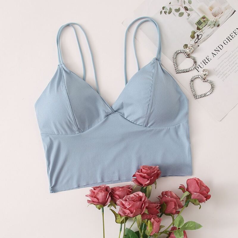 

Double Strap Cami Bralette, Baby blue