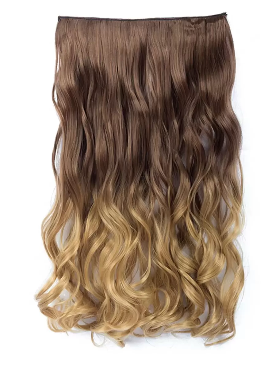 Natural Long Curly Wig - Multicolor - View 1