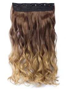 Natural Long Curly Wig - Multicolor - View 2