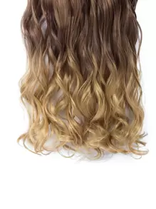 Natural Long Curly Wig - Multicolor - View 3