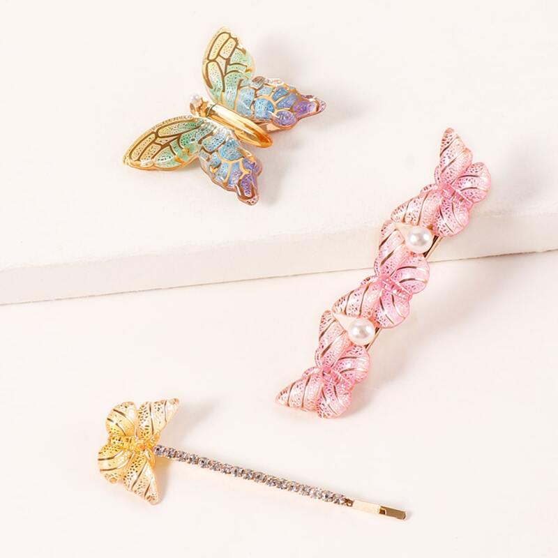 

3pcs Butterfly Design Hair Clip, Multicolor