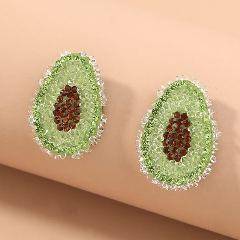 

Rhinestone Fruit Stud Earrings, Multicolor