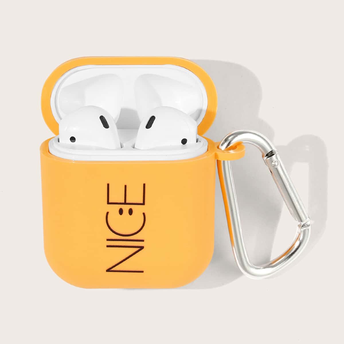 

1pc Letter Graphic AirPods Case, Yellow