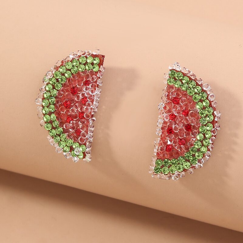 

Rhinestone Fruit Stud Earrings, Multicolor