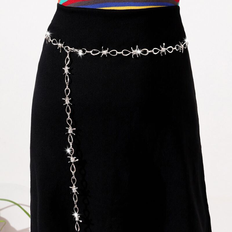 

Thorn Waist Chain Belt, Silver