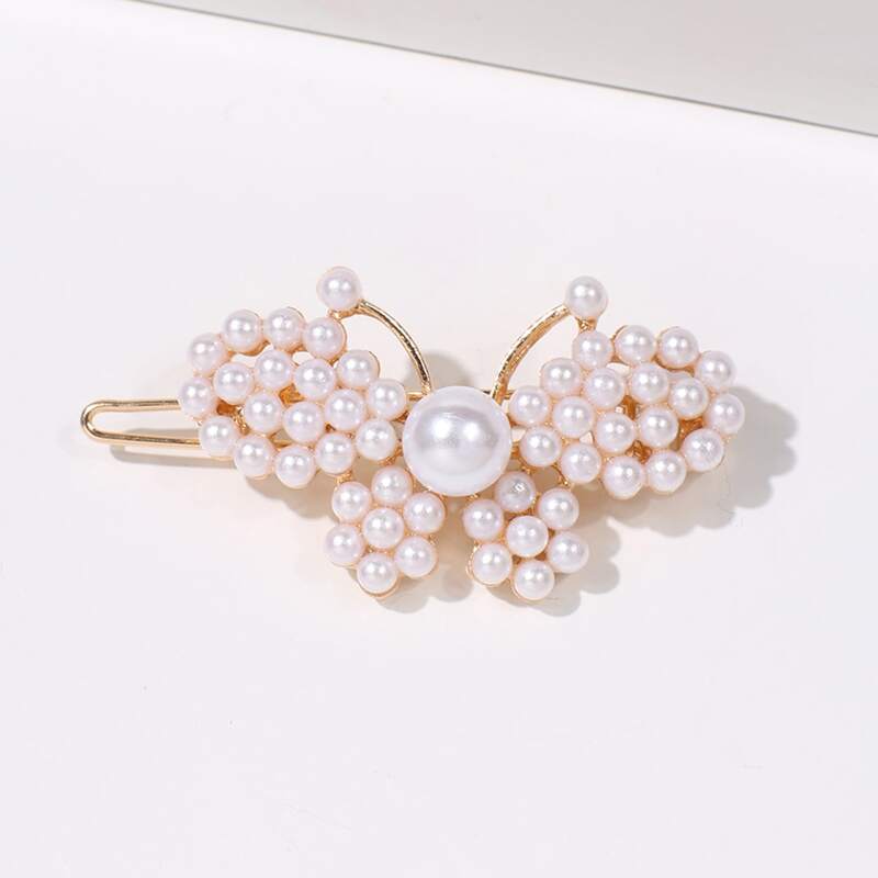 

Butterfly Hair Clip, White