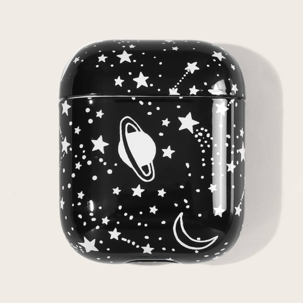 

Чехол для AirPods с графическим принтом 1шт, Чёрный
