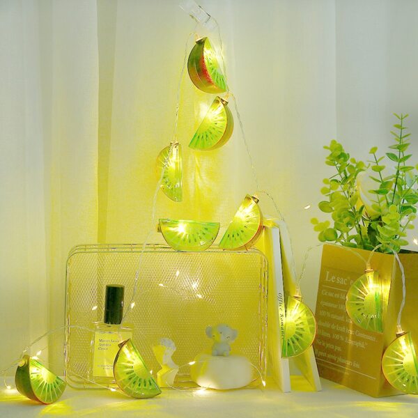 

10pcs Lemon Shaped Bulb String Light, Green