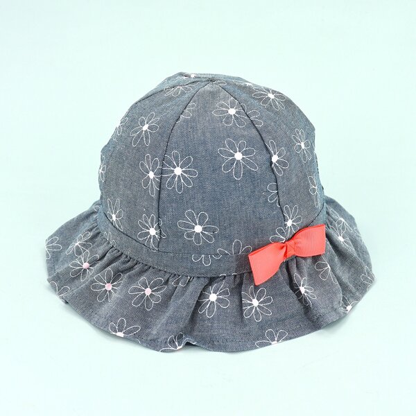 

Toddler Girls Bow Decor Bucket Hat, Grey