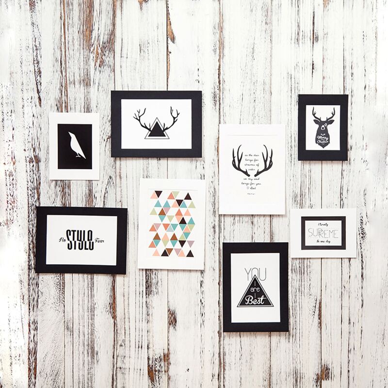 

8pcs Paper Wall Photo Frame, Multicolor