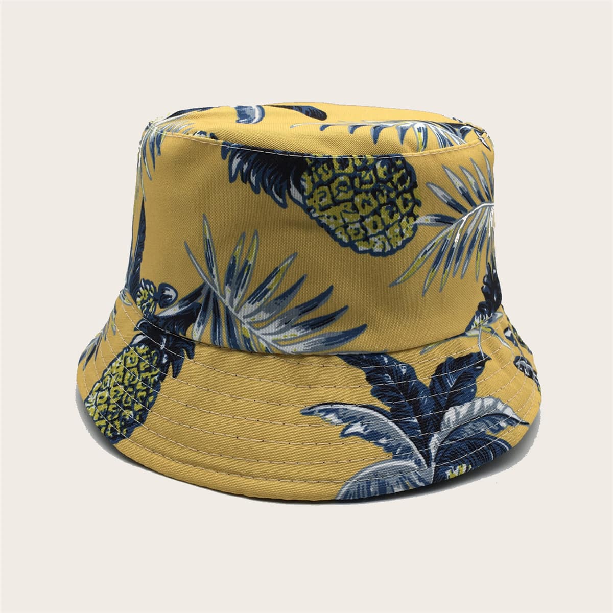 

Guys Pineapple Pattern Bucket Hat, Yellow