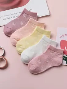 5雙裝少女心網狀透氣襪子返校用 - 彩色 - 查看 1