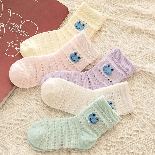 

5pairs Toddler Kids Cartoon Graphic Socks, Multicolor