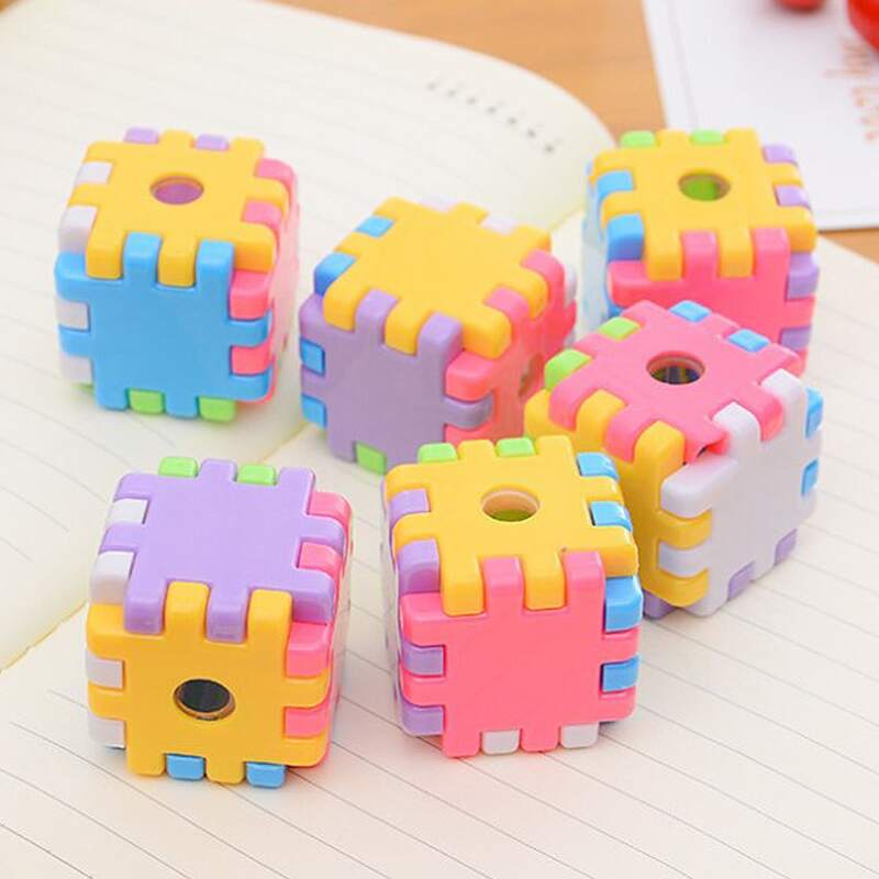 

2pcs Magic Cube Shaped Random Color Pencil Sharpener, Multicolor
