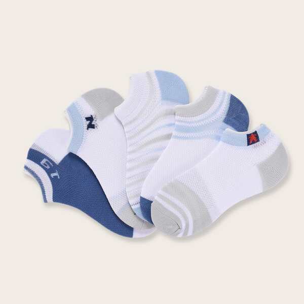 

5pairs Toddler Boys Striped Pattern Socks, Multicolor