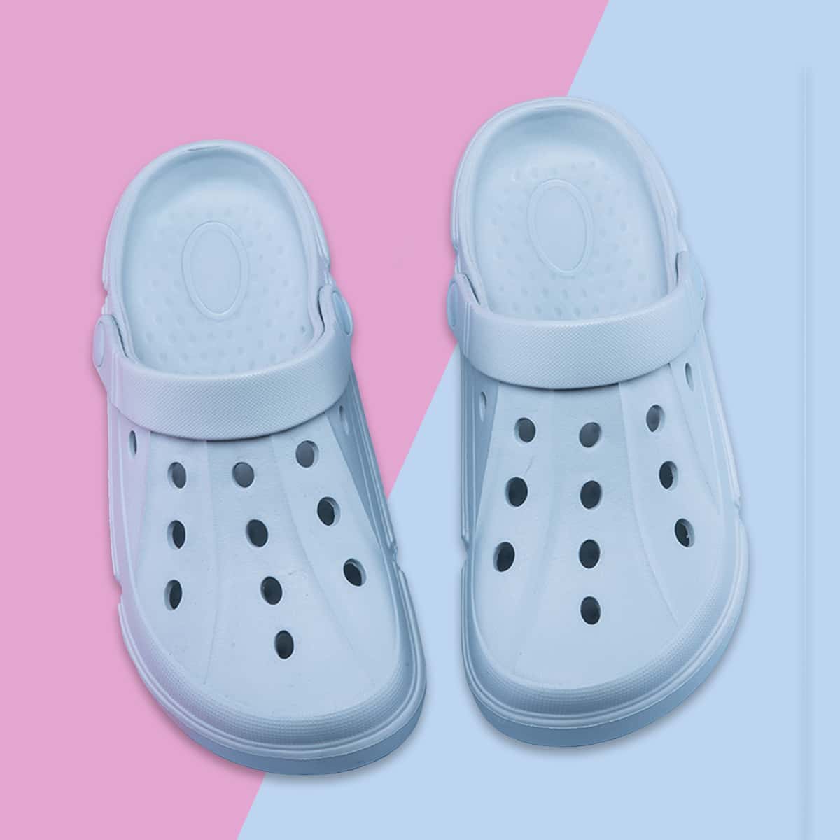 

Hollow Out Two Way Wear Slide Sandals, Blue