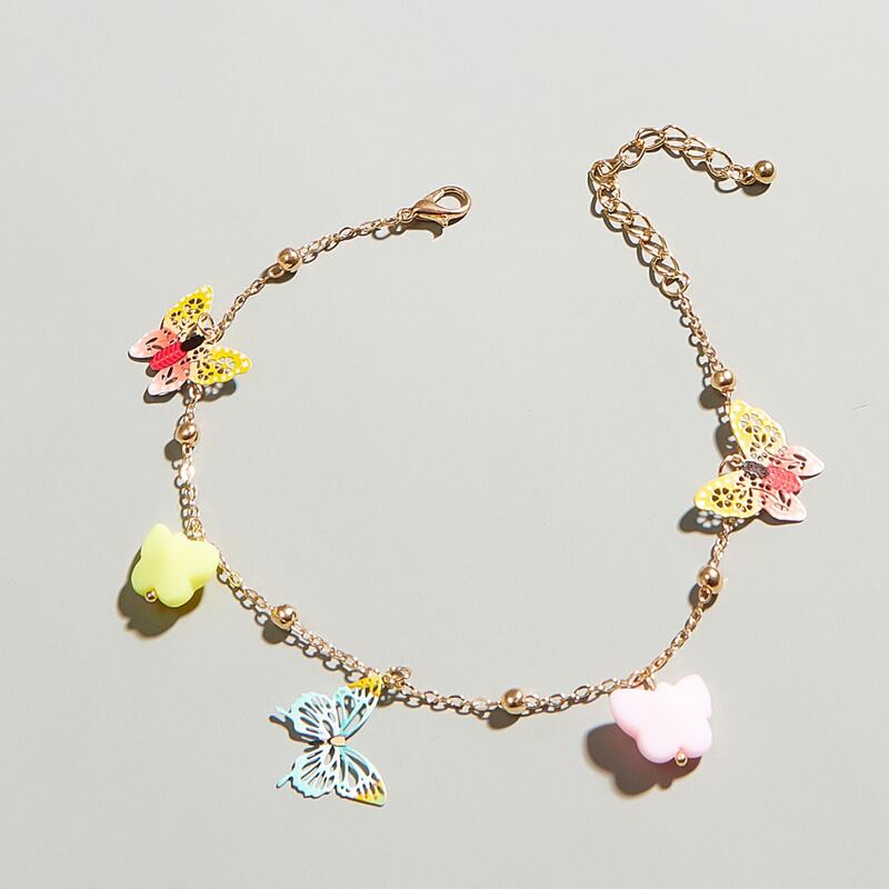 

Butterfly Charm Anklet, Multicolor