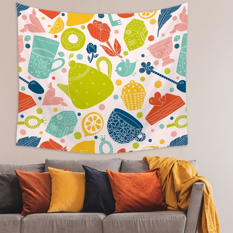 

Cartoon Graphic Tapestry, Multicolor
