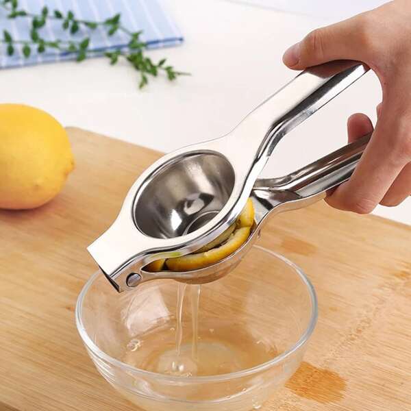 

1pc Stainless Steel Lemon Squeezer, Silver
