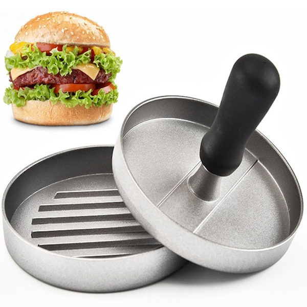 

Meat Pie Press Mold, Silver