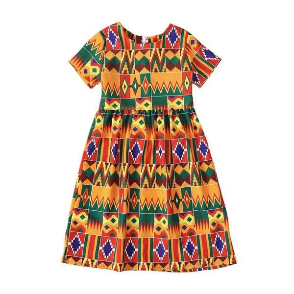 

Toddler Girls Tribal Print Smock Dress, Multicolor