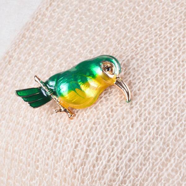 

Bird Shaped Brooch, Multicolor
