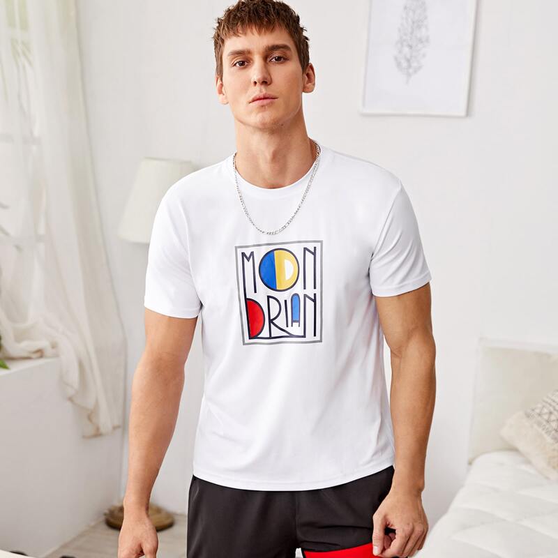 

Guys Letter Graphic Tee, White