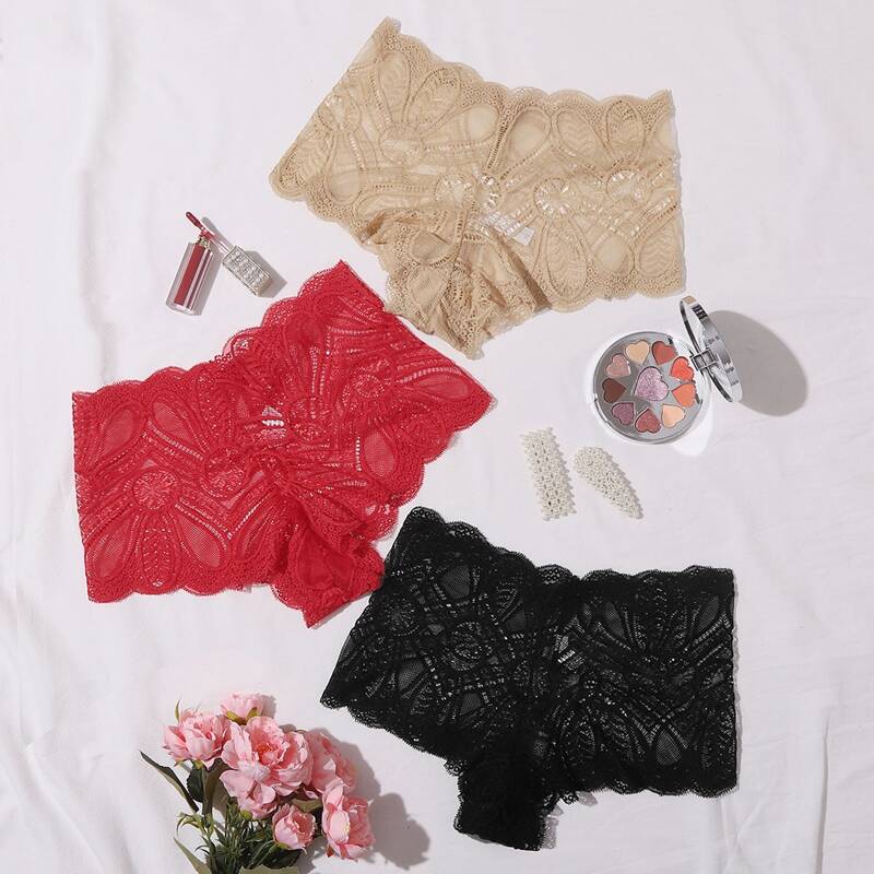 

3pack Floral Lace Panty Set, Multicolor