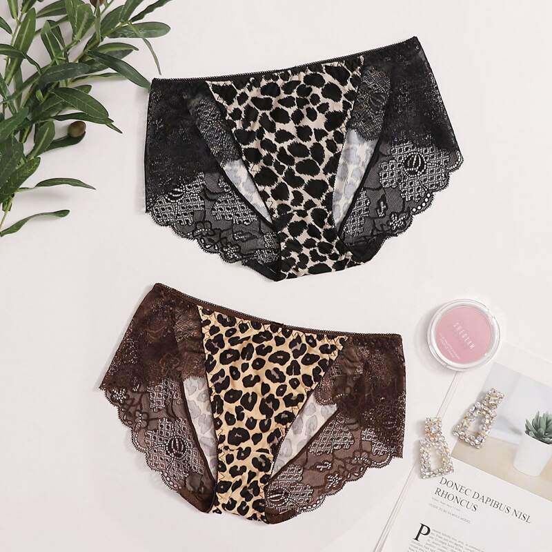 

2pack Leopard Panty Set, Multicolor