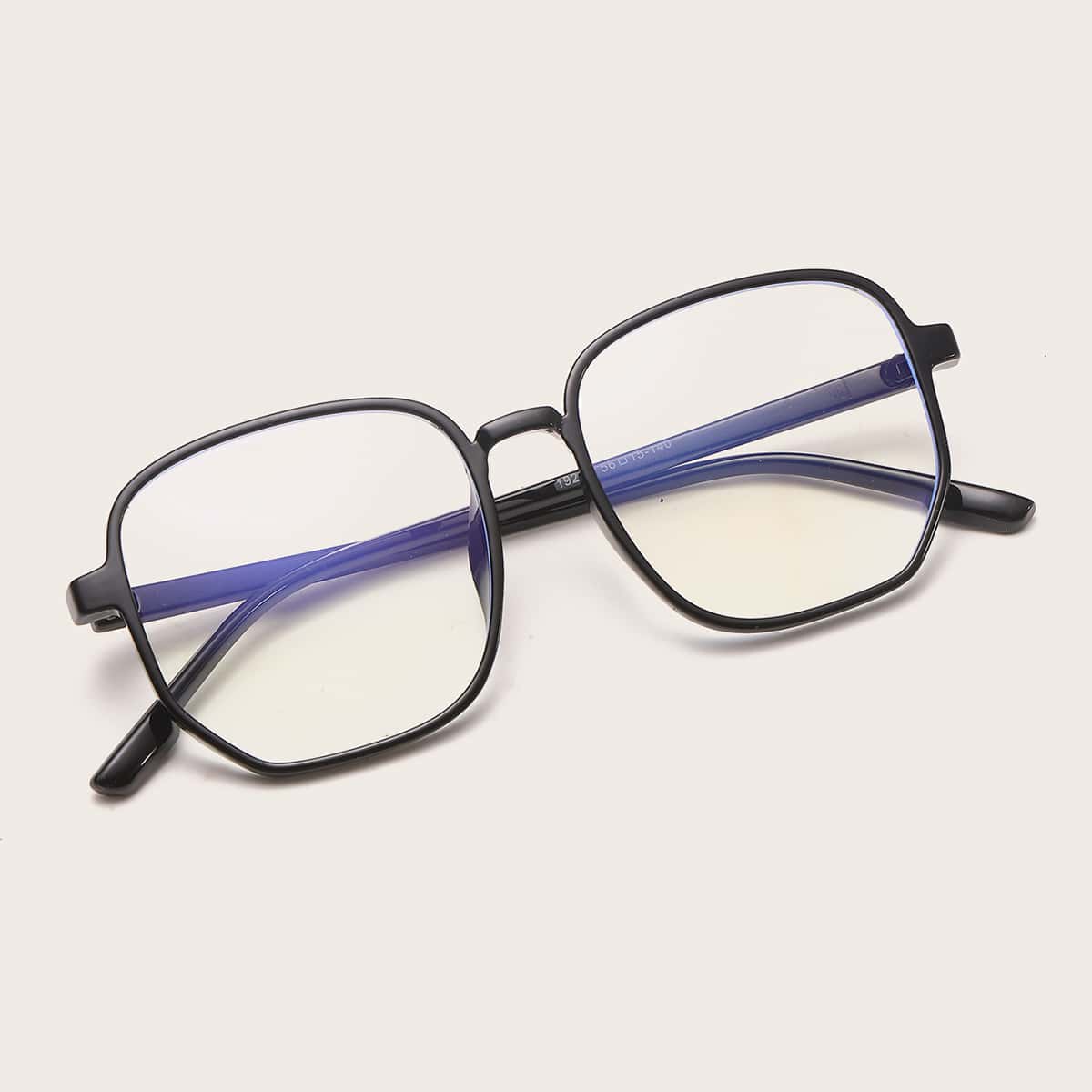 

Guys Plain Frame Flat Lens Sunglasses, Black
