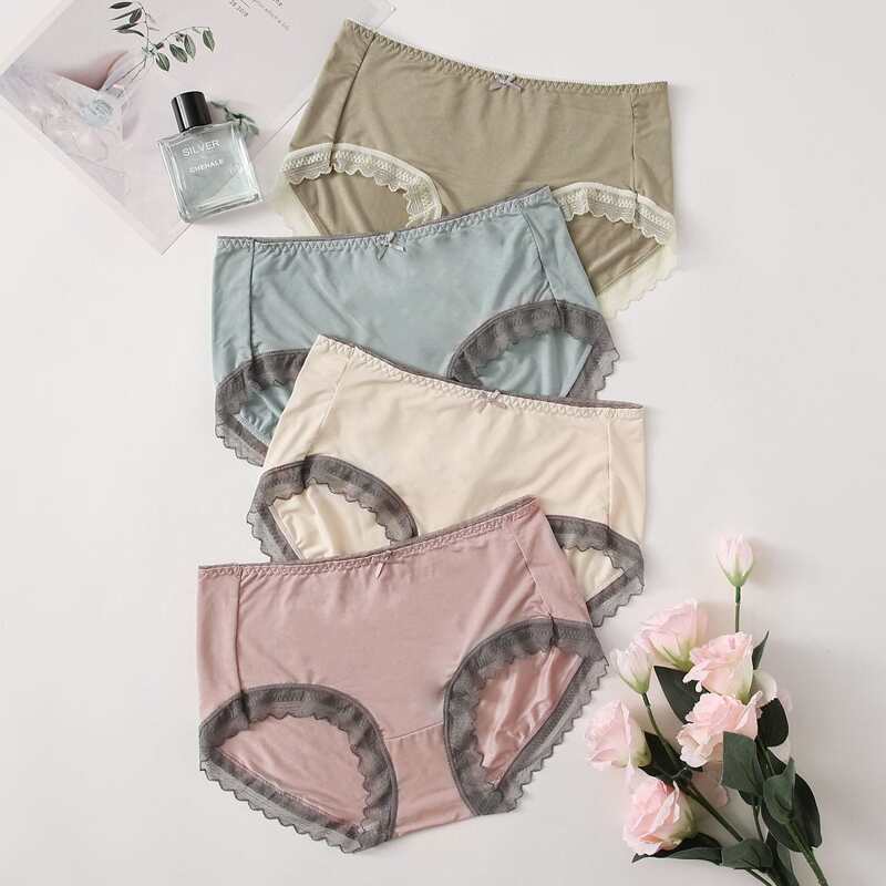 

4pack Lace Trim Panty Set, Multicolor