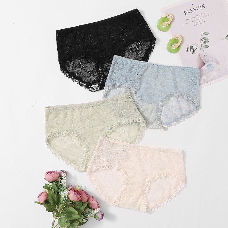 

4pack Floral Lace Panty Set, Multicolor