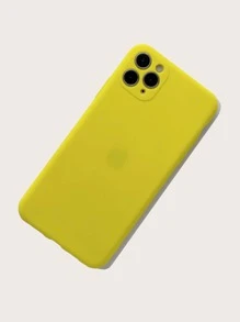 1pc Solid Case tương thích với iPhone - Màu vàng - Xem 2