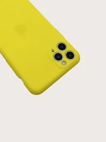 1pc Solid Case tương thích với iPhone - Màu vàng - Xem 3