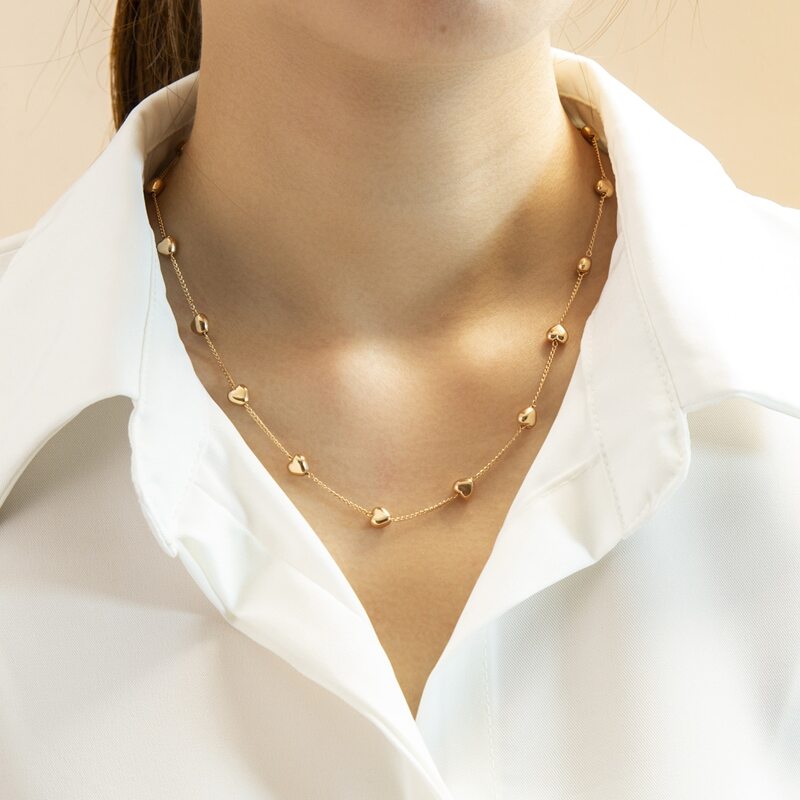 

Heart Decor Necklace, Gold