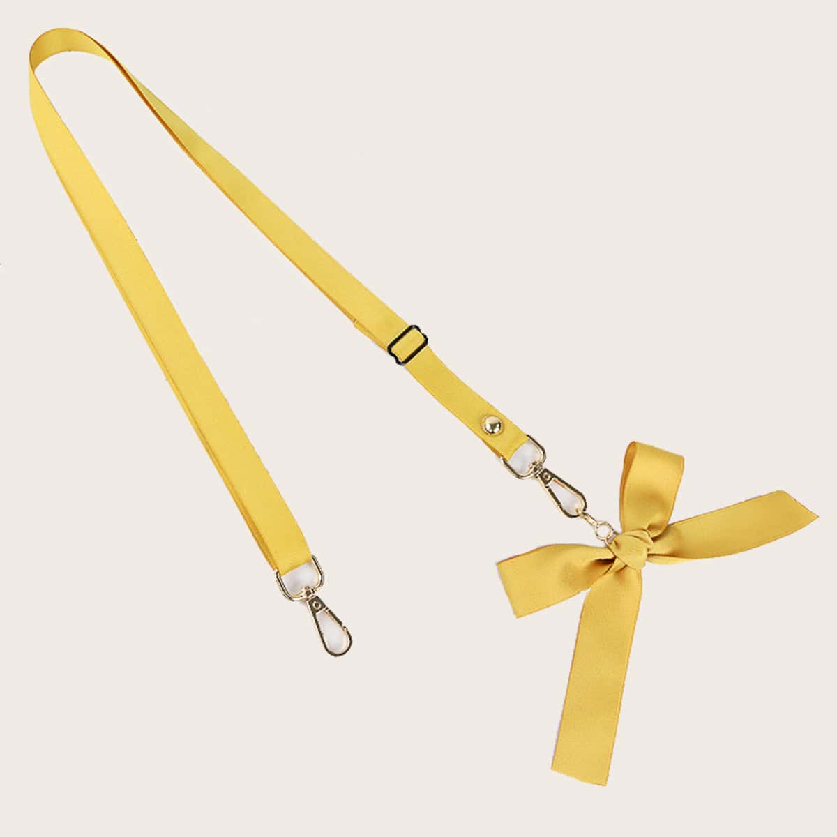 

1pc Bow Decor Phone Lanyard, Yellow