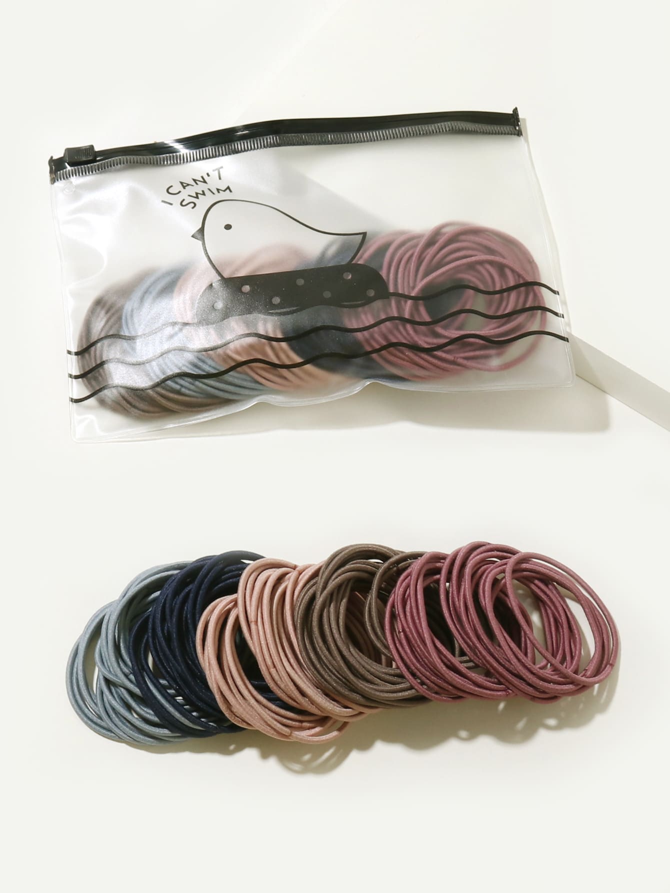 100pcs Girls Elastic Hair Tie - Multicolor - View 1