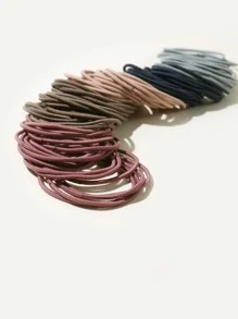 100pcs Girls Elastic Hair Tie - Multicolor - View 2