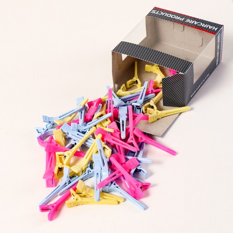 

60pcs Solid Hair Clip, Multicolor